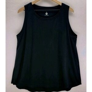 Lalagen Workout Tank Top Womens XL Black Flowy Stretch Breathable Athleisure Gym